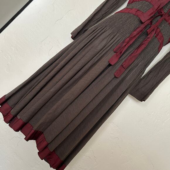 Jean Paul Gaultier Vintage Brown Dress Ribbons Size 36 / S - Picture 5 of 16